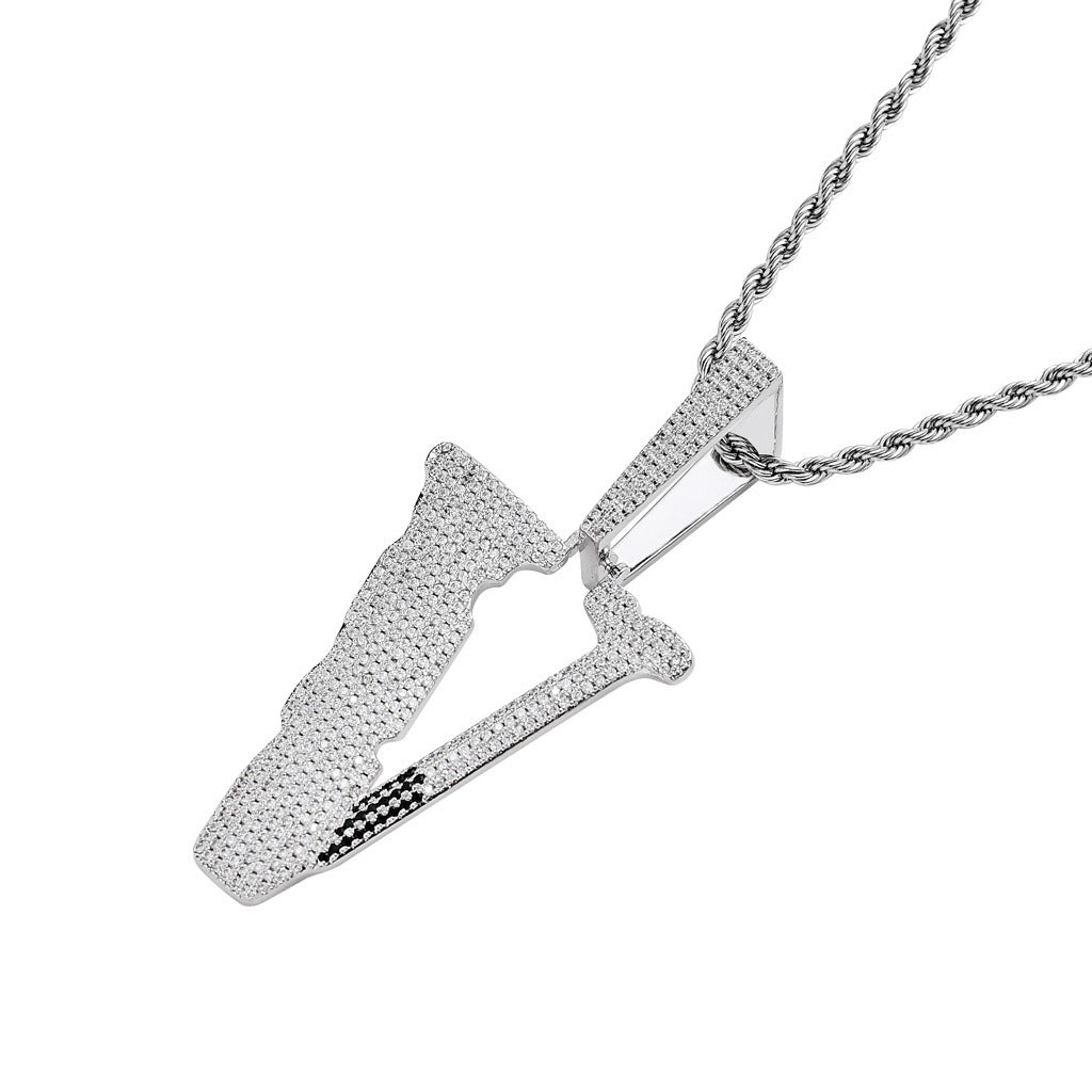 Nano Lil Uzi Vlone V Anhänger Rapper Kette