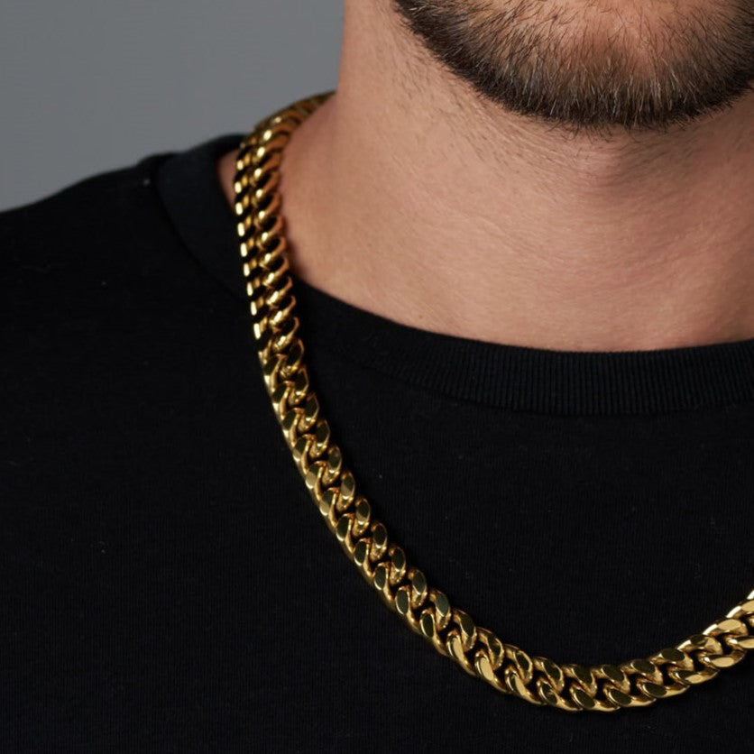 VVS 12mm Gold Cuban Link Chain