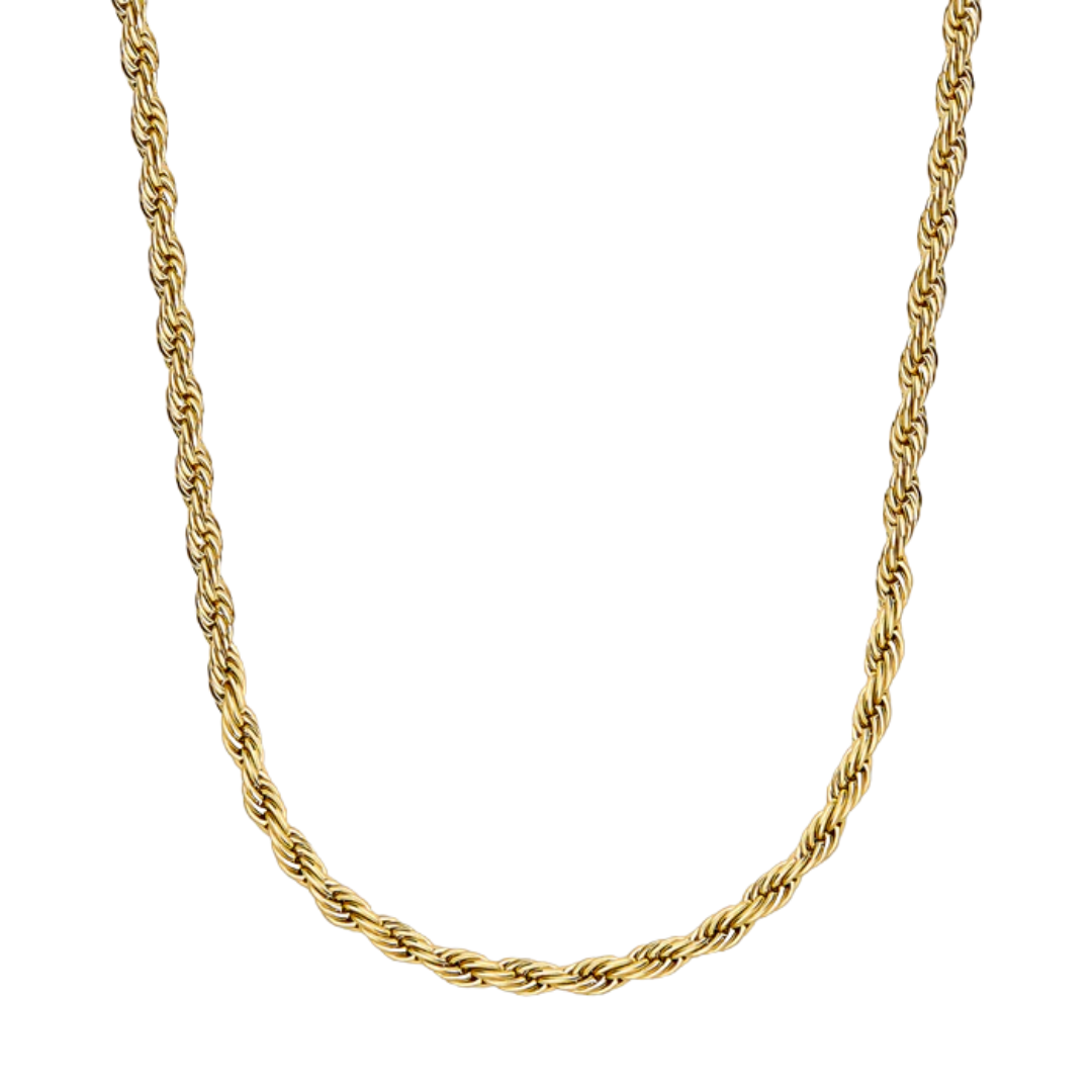 4mm Gold Rope Necklace
