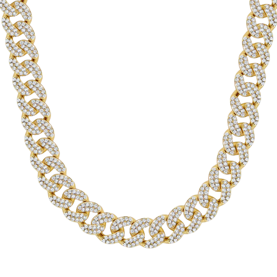 Iced Cuban Chain (Gold) - 12mm