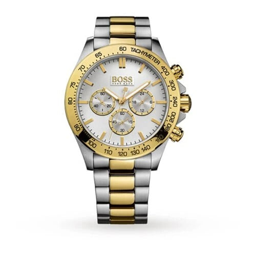 Hugo Boss 1512960 Gold Silber Zweifarbige Herrenuhr aus Edelstahl