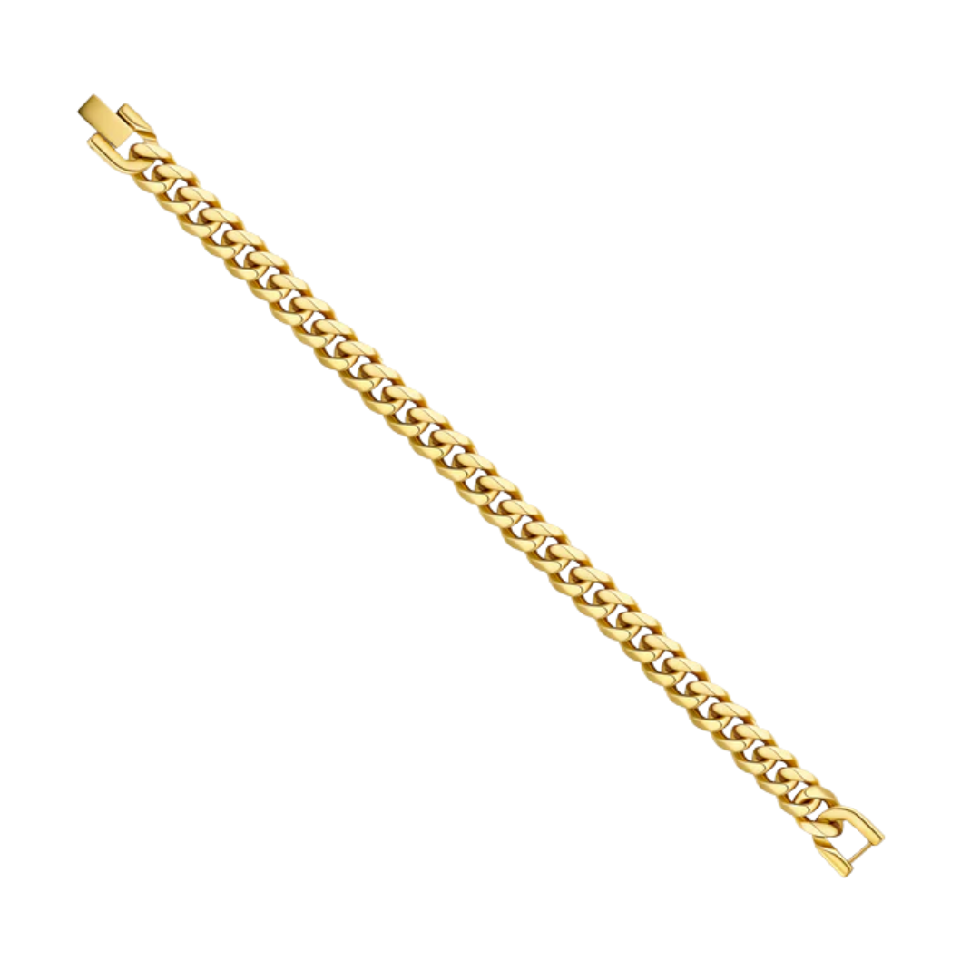 8mm Gold Cuban Link Bracelet