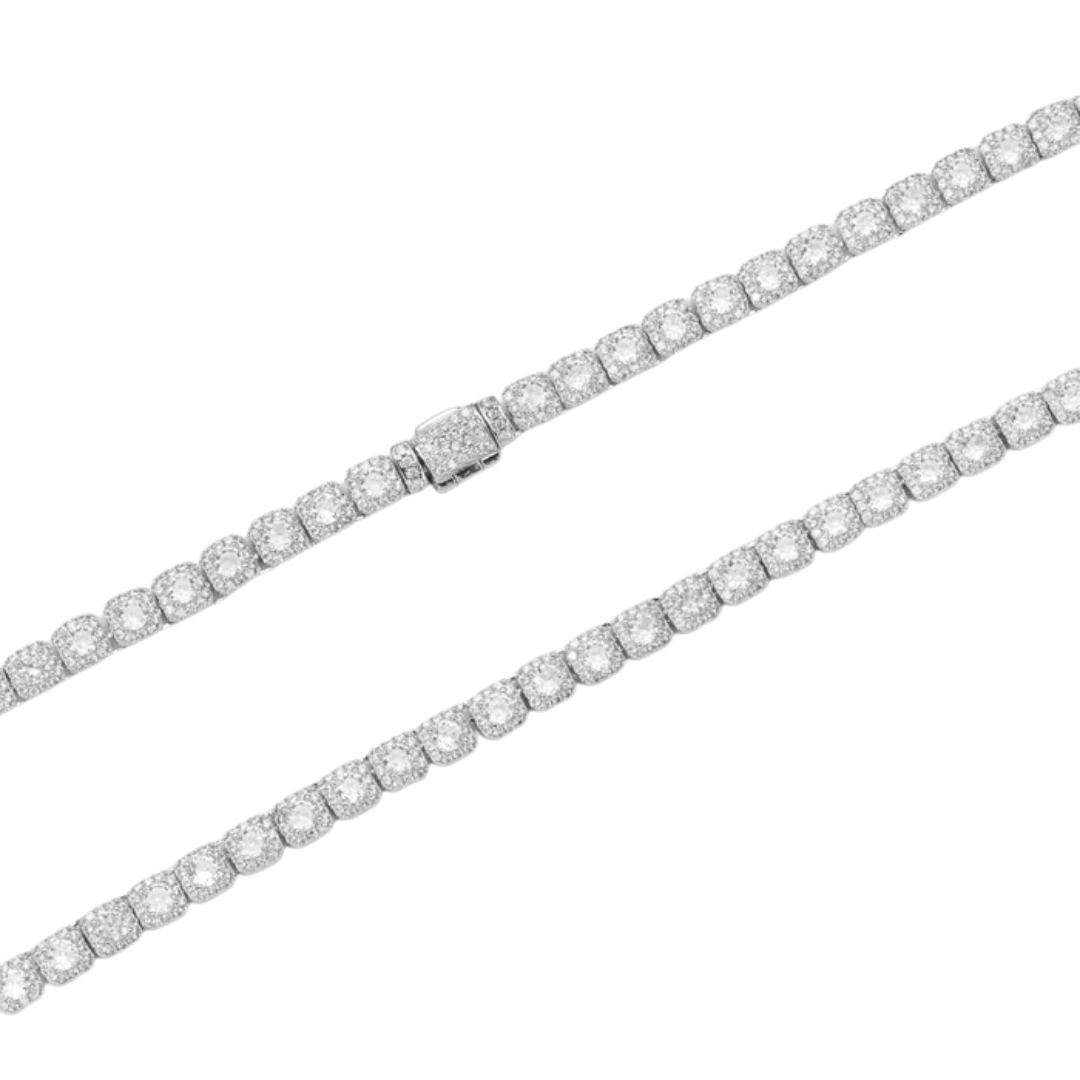 Clover Tennis Chain (Silver) - 4mm