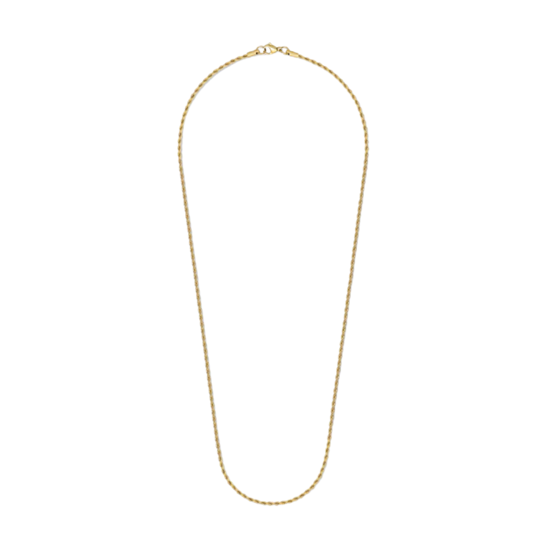 2mm 18K Gold Rope Chain