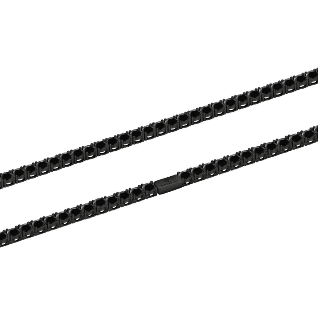 4mm Black Tennis Chain