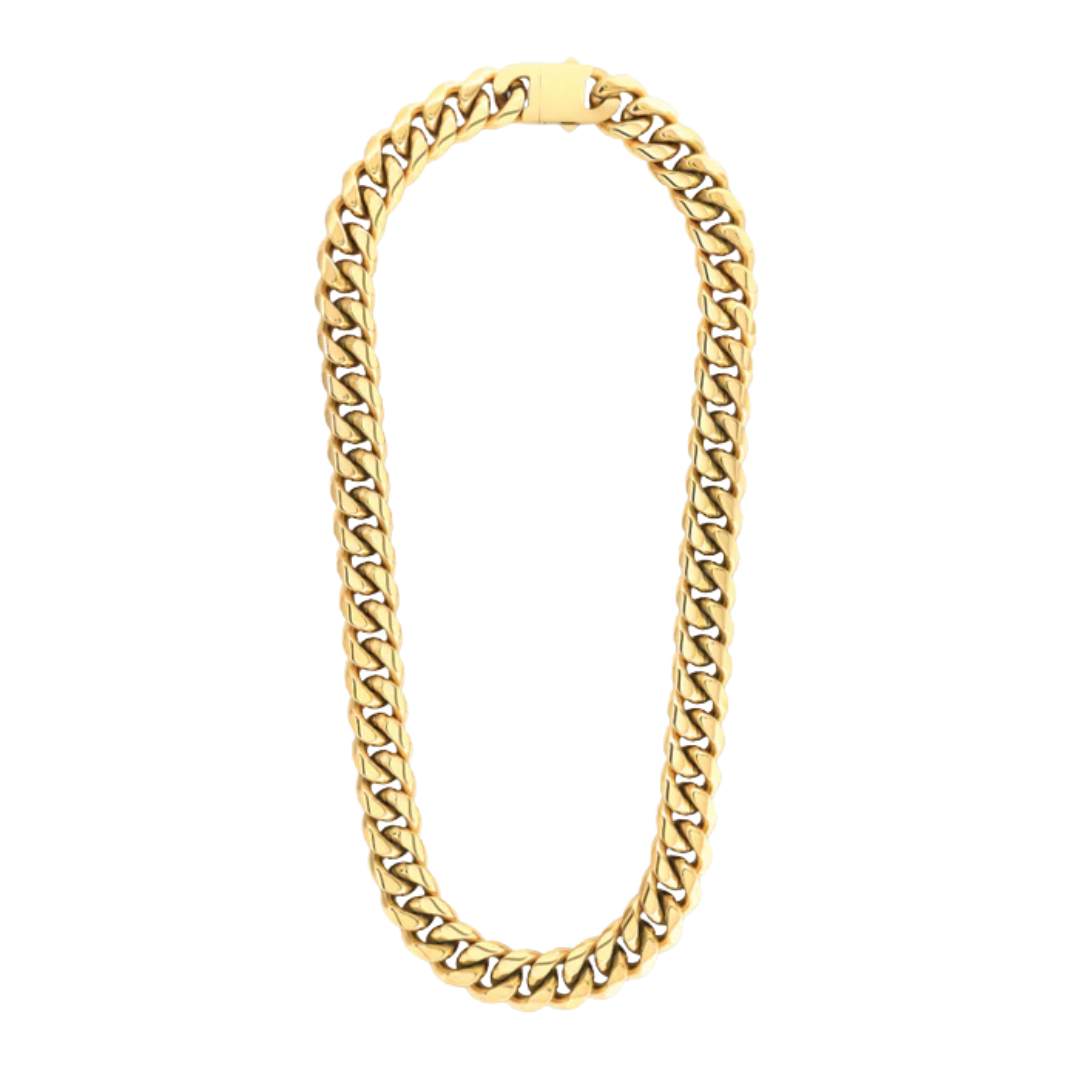 16mm Gold Cuban Link Chain