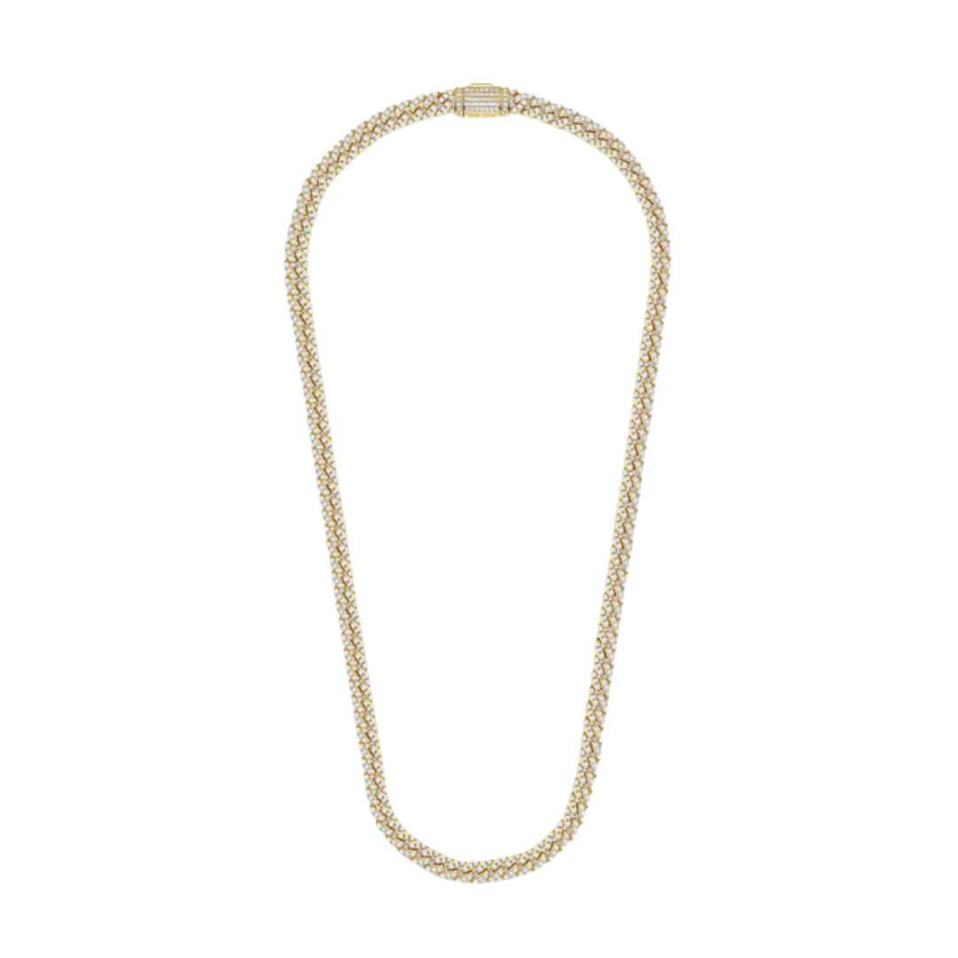 8mm Iced Out Gold Cuban Chain