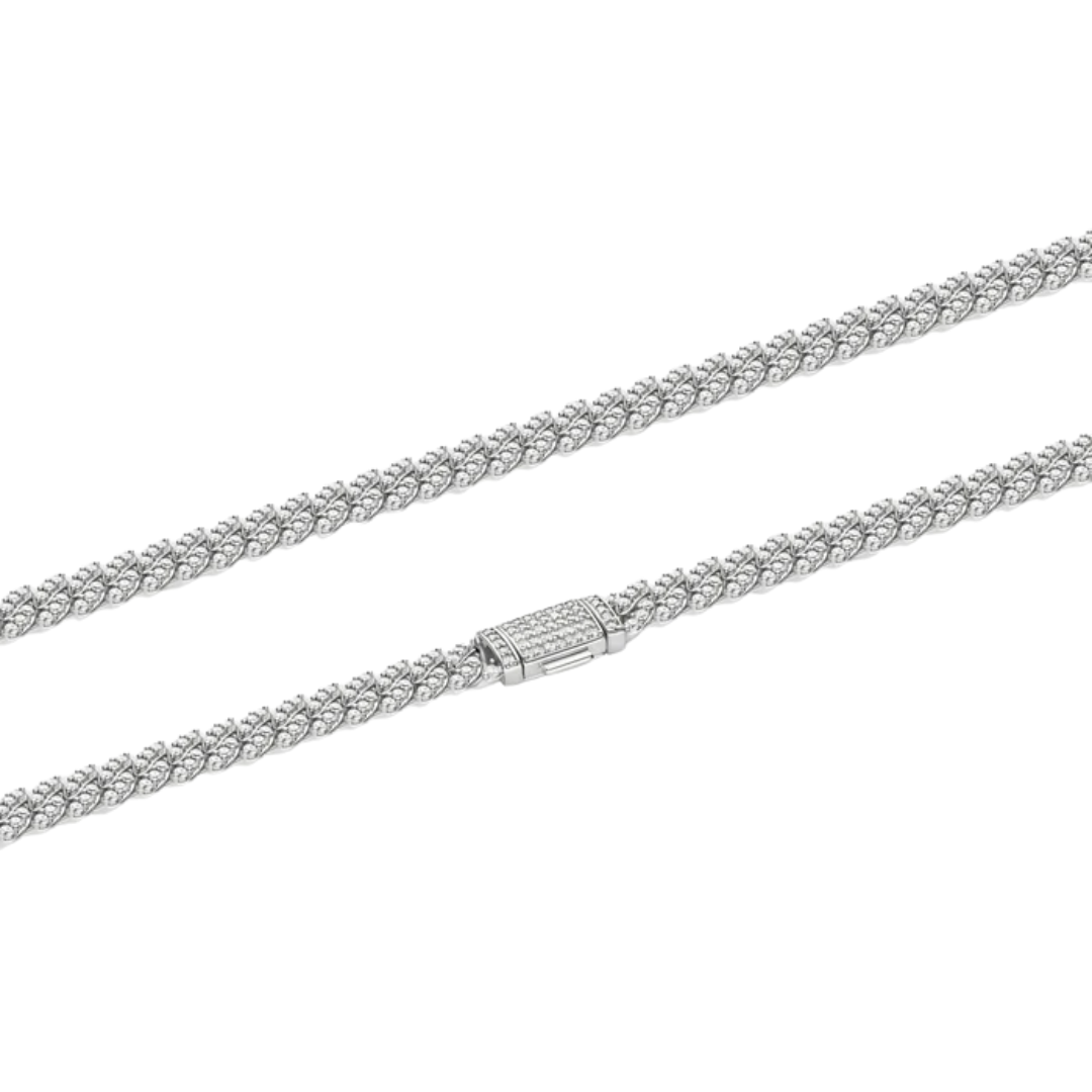 Iced Cuban Chain (Silver) - 8mm
