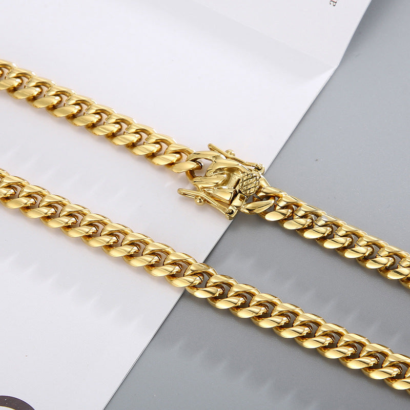 10 mm kubanische Edelstahlkette