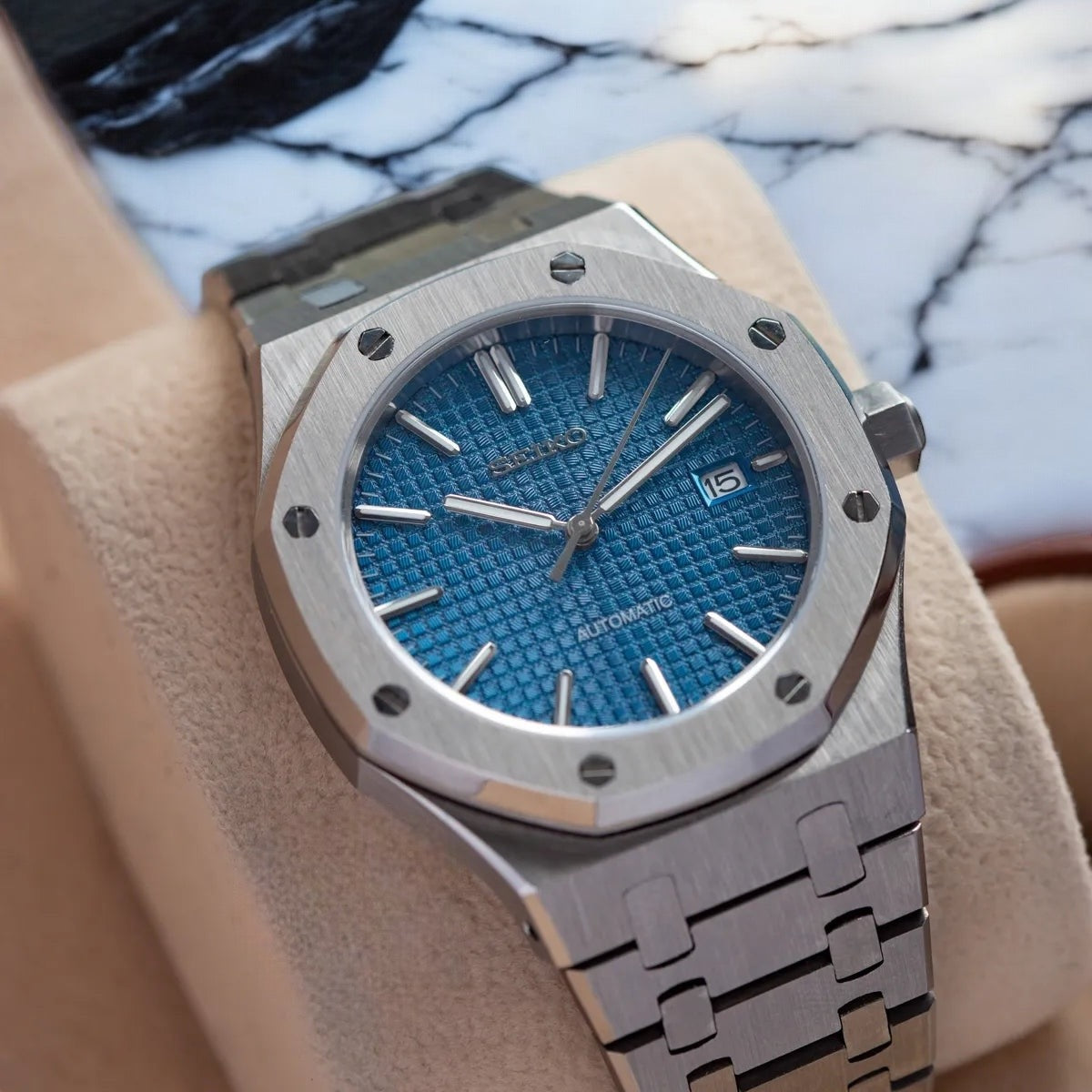 SEIKO MOD ROYAL OAK | BLAU