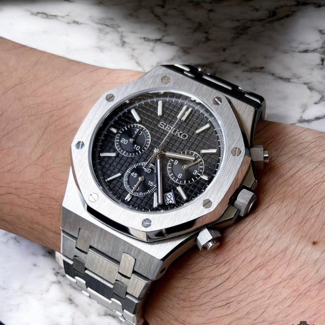 SEIKO MOD ROYAL OAK | CHRONO SCHWARZ