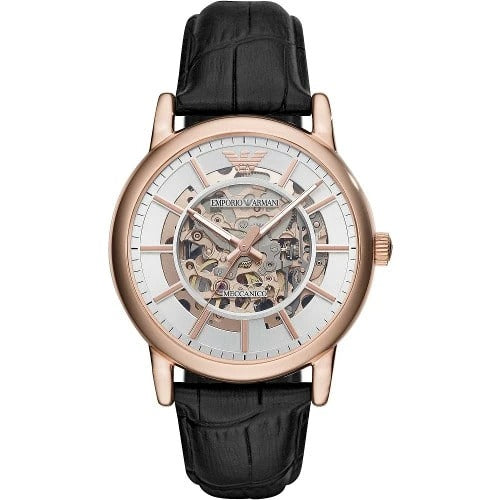 Emporio Armani AR60007 Herrenuhr mit analoger Anzeige und Lederarmband