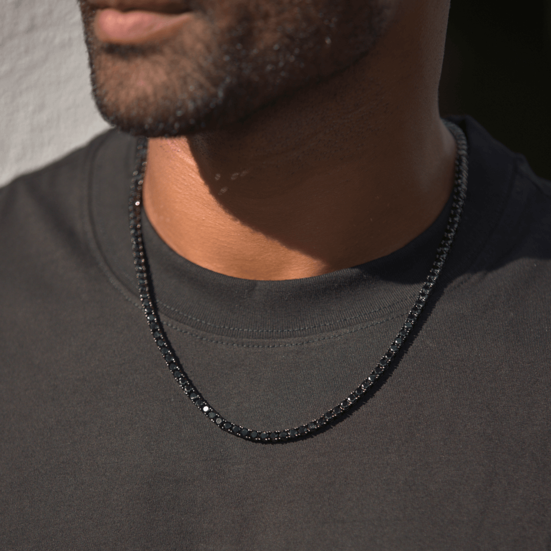 4mm Black Tennis Chain