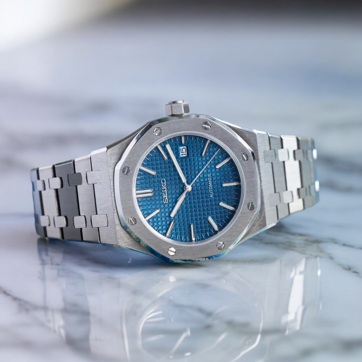 SEIKO MOD ROYAL OAK | BLAU