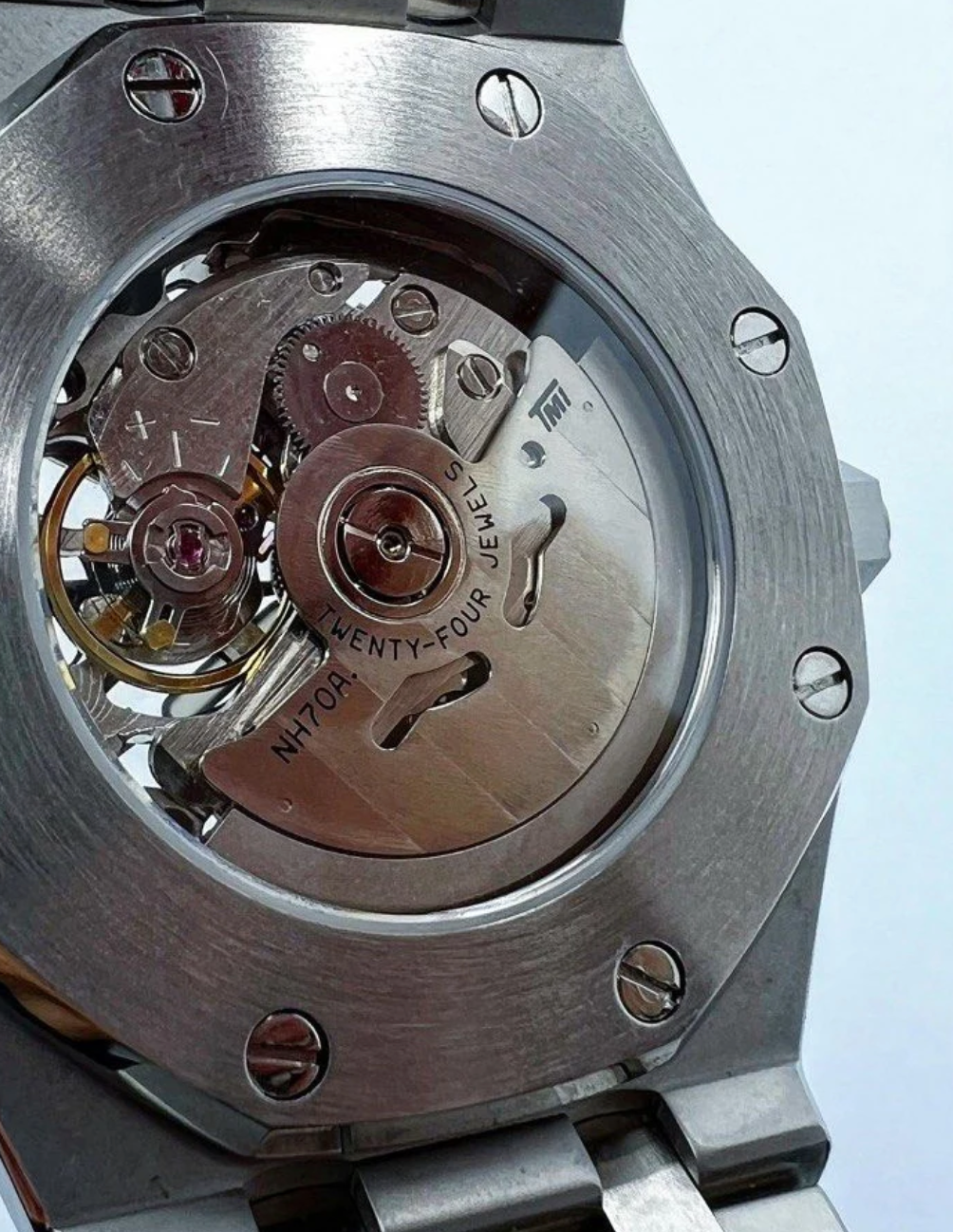 Seiko Mod Royal Oak Skelett Schwarz