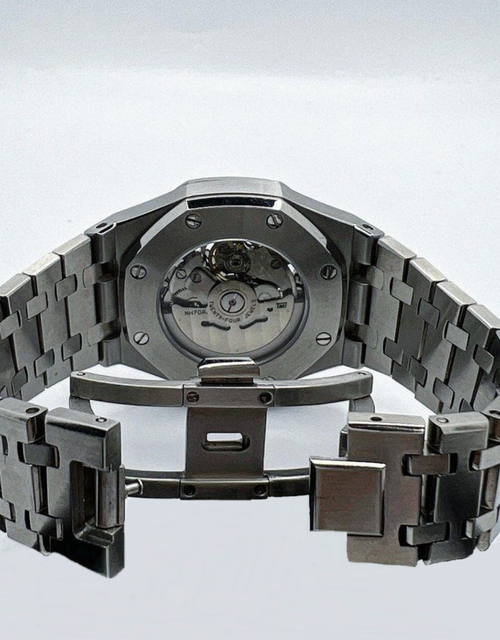 Seiko Mod Royal Oak Skelett Schwarz