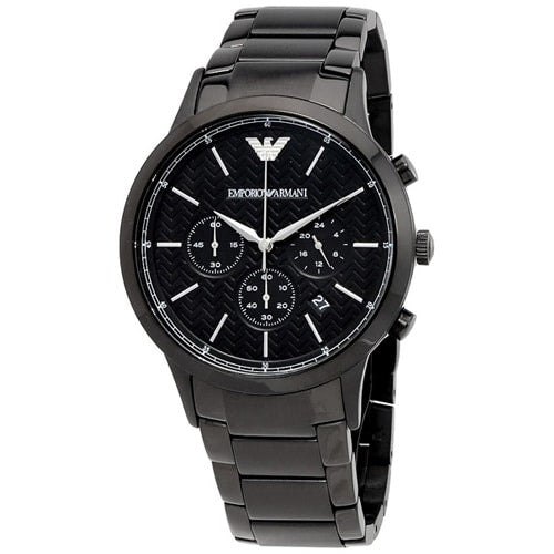 Emporio Armani AR2485 Herrenuhr aus schwarzem Edelstahl
