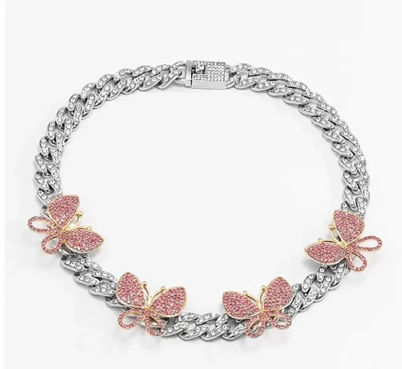 Kubanische Kette mit Schmetterlingsanhänger