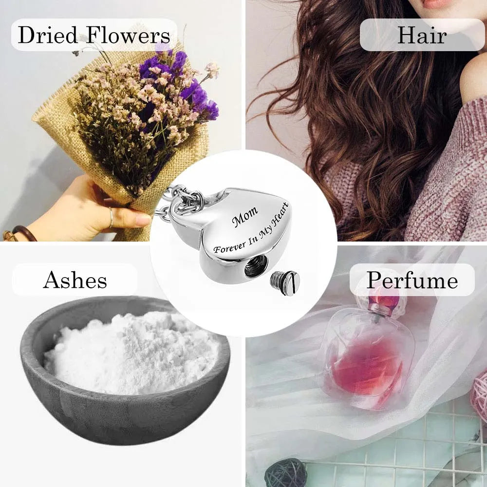 Herz-Andenken-Urnen-Halskette