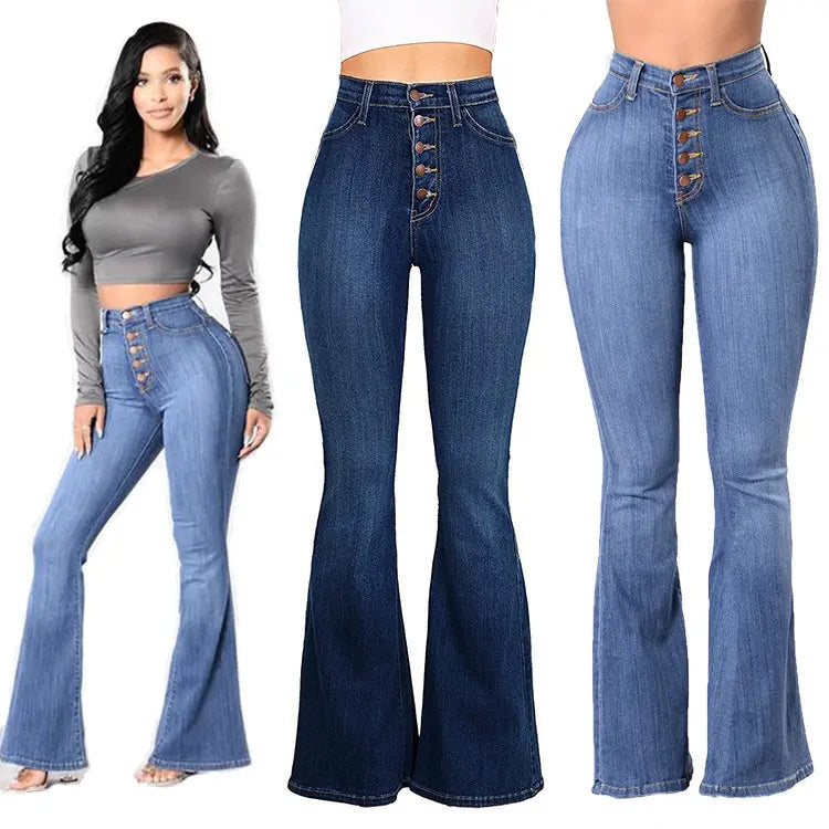 Damen Flare-Jeans aus Denim