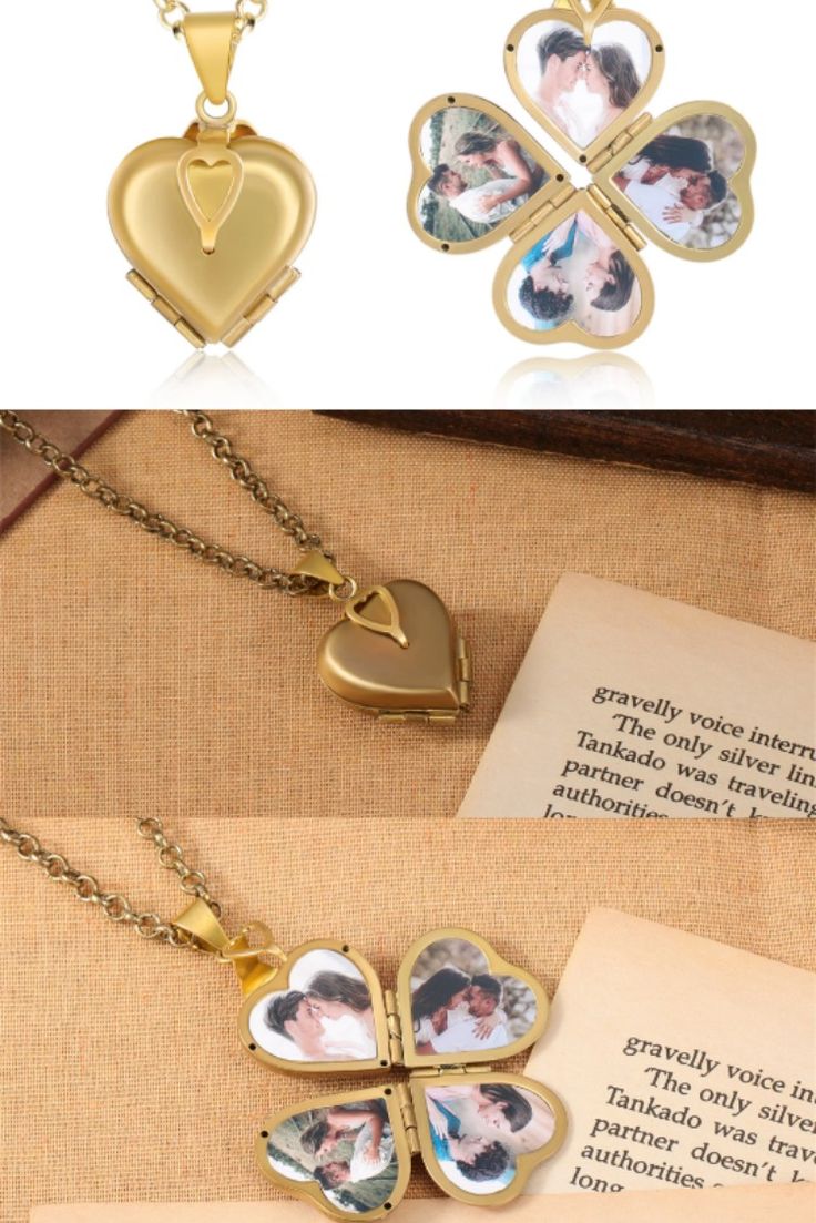 Personalisiertes Familienfoto-Medaillon mit graviertem Namen