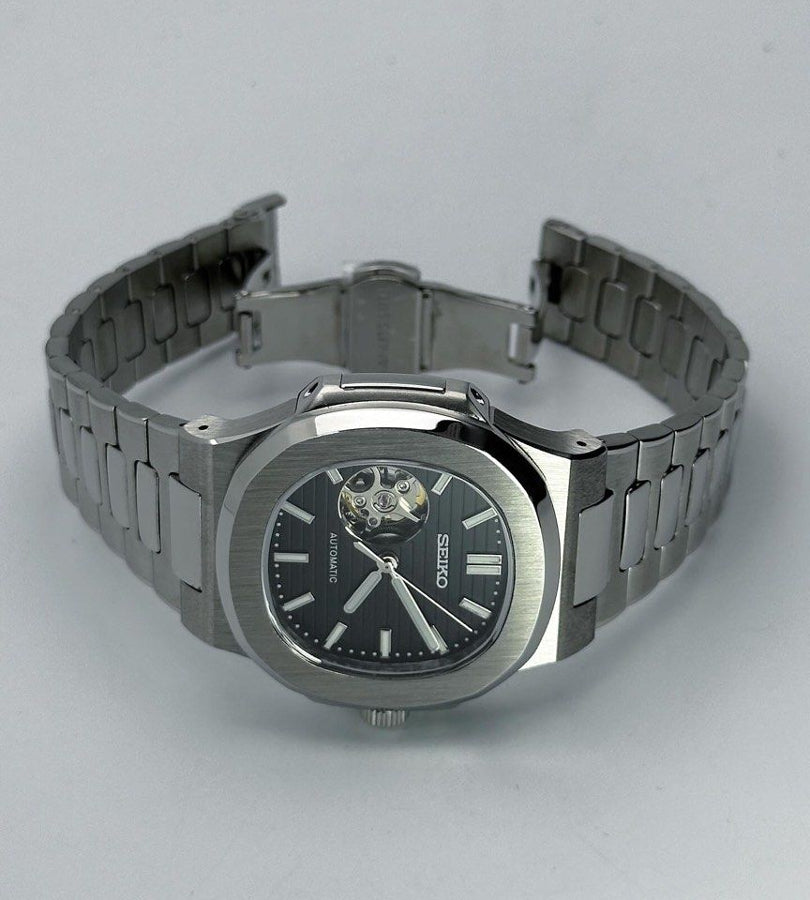 SEIKO MOD NAUTILUS | OFFENES HERZ SCHWARZ