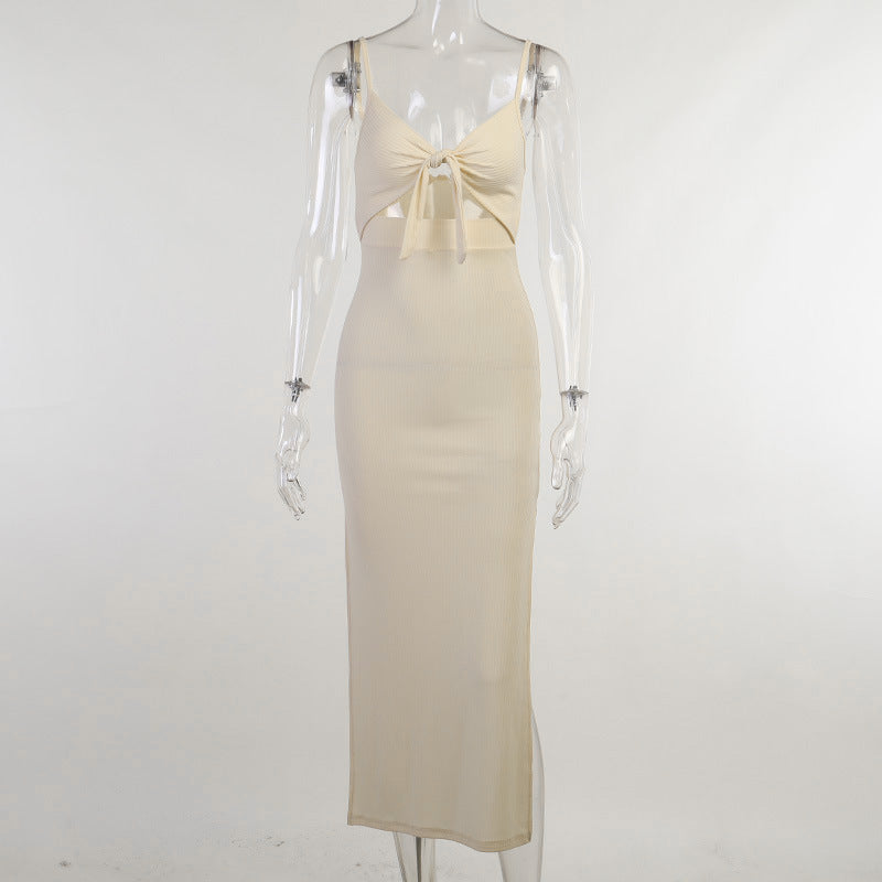 Robe moulante nouée devant Olivia