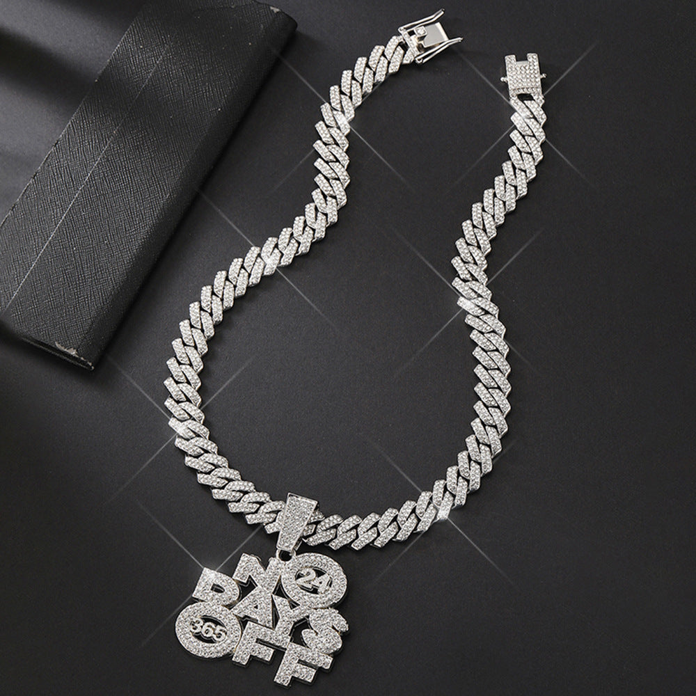 Collier pendentif cubain glacé No Days Off