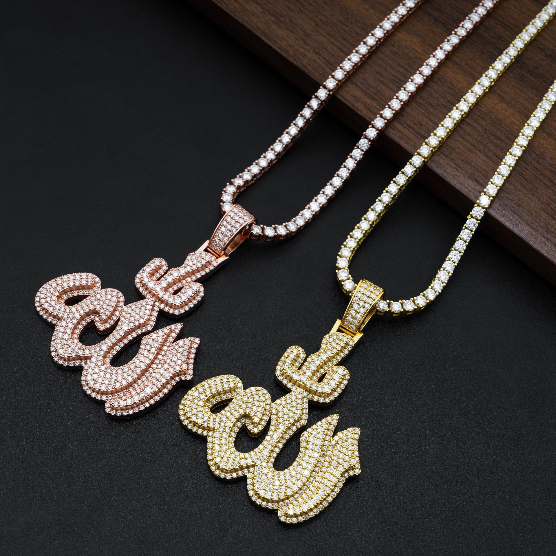 Allah Moissanit-Diamant-Anhänger-Halskette