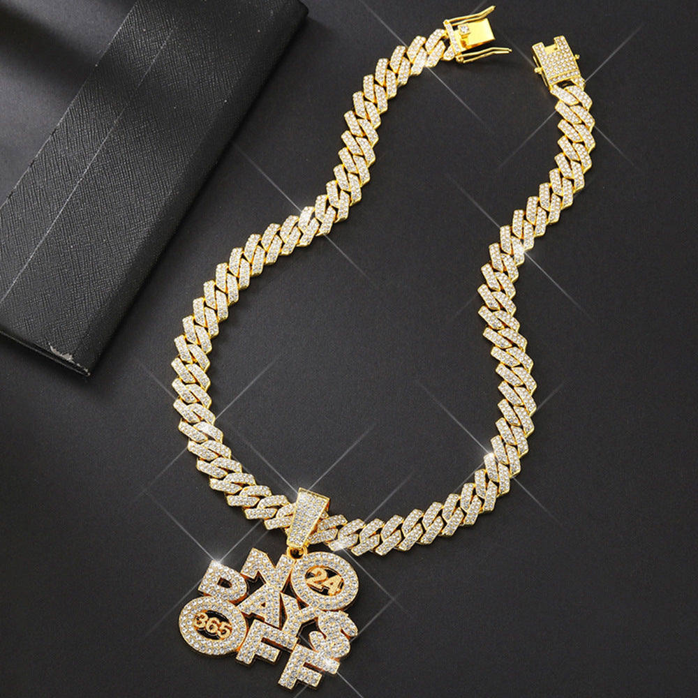 Collier pendentif cubain glacé No Days Off