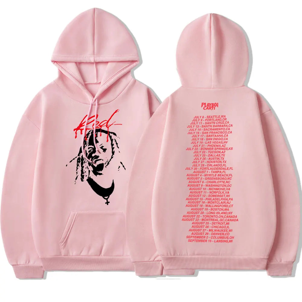 Playboi Carti Whole Lotta Roter Kapuzenpullover mit Grafik