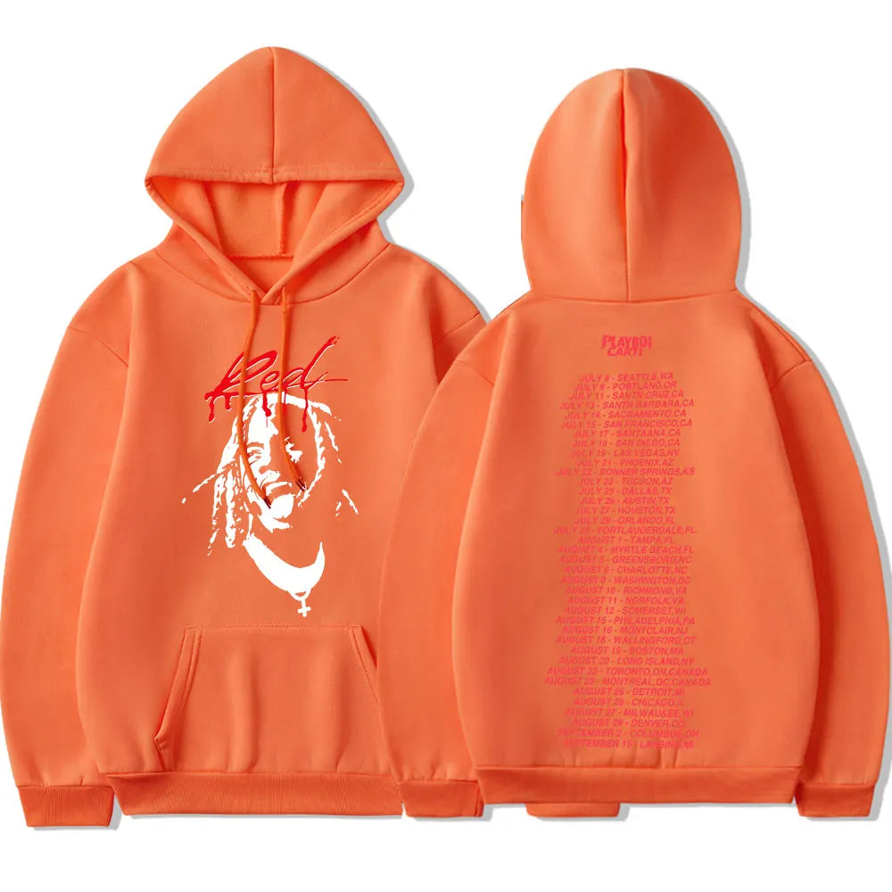 Playboi Carti Whole Lotta Roter Kapuzenpullover mit Grafik