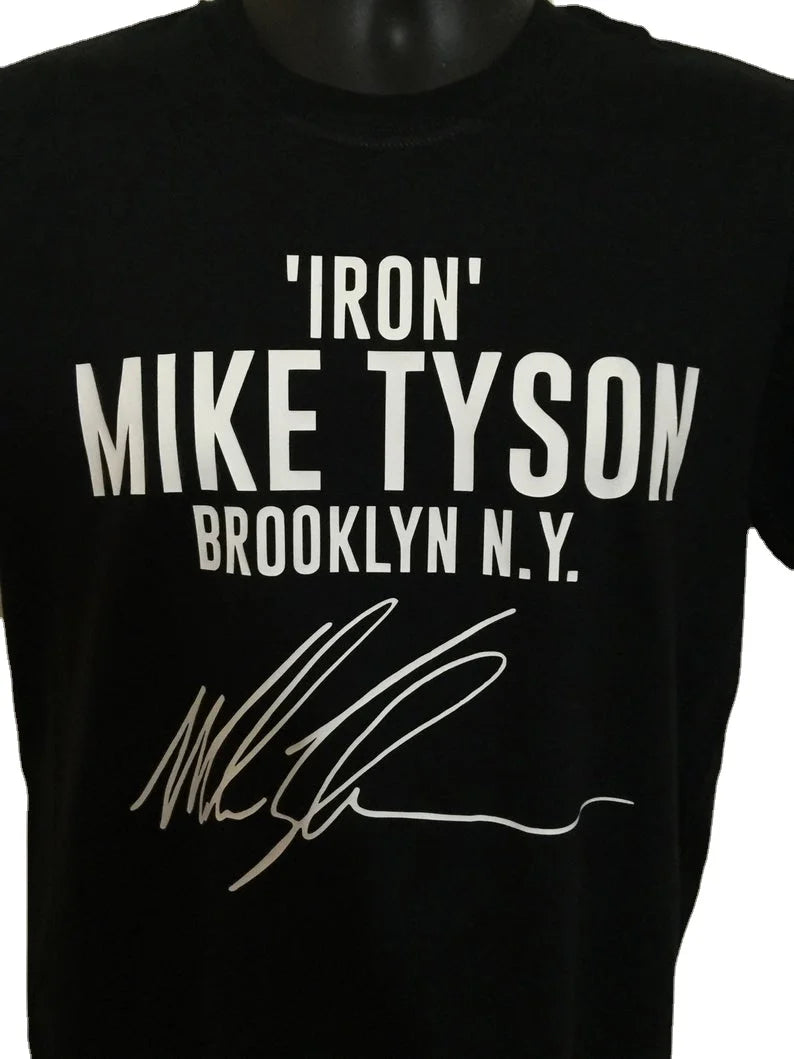 Iron Mike Tyson Autogramm-Grafik-T-Shirt für Boxfans