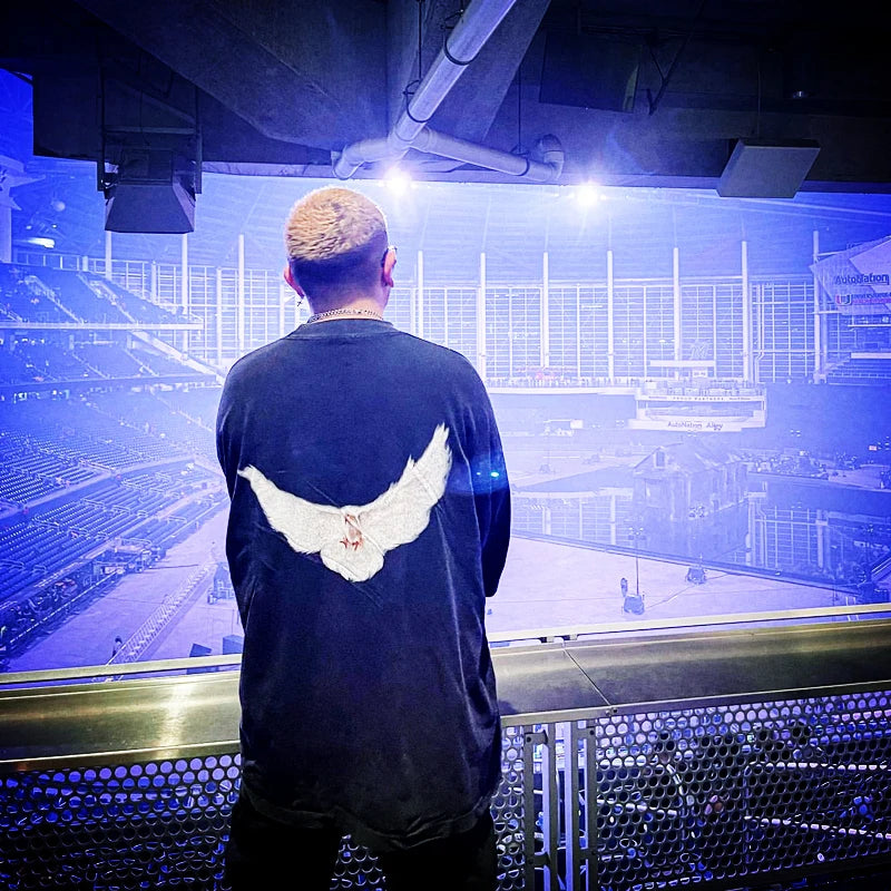 Kanye West – T-Shirt mit Tauben-Grafik