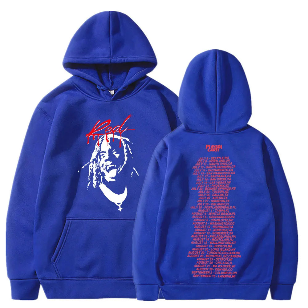 Playboi Carti Whole Lotta Roter Kapuzenpullover mit Grafik