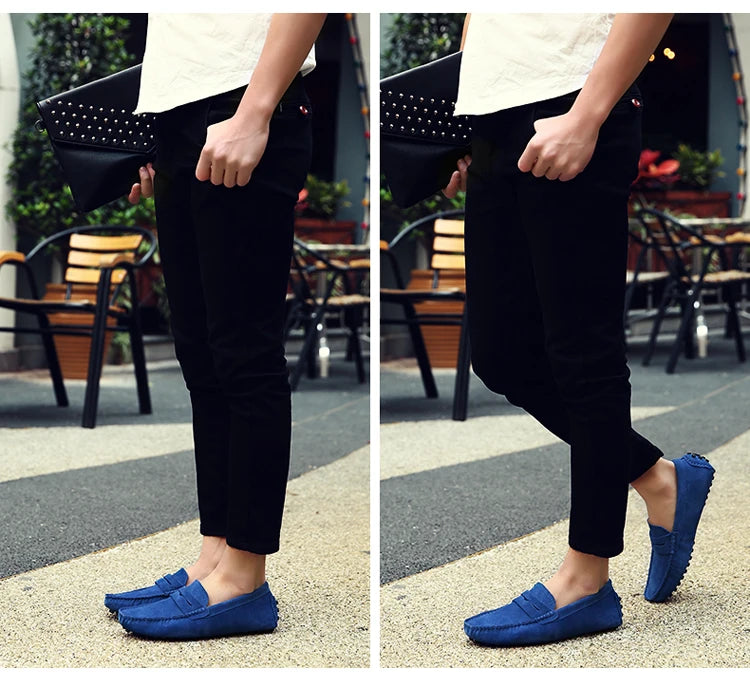 Mason „Blaue“ Freizeit-Loafer aus echtem Leder