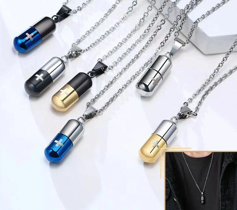 Halskette mit hohler Pillenurne