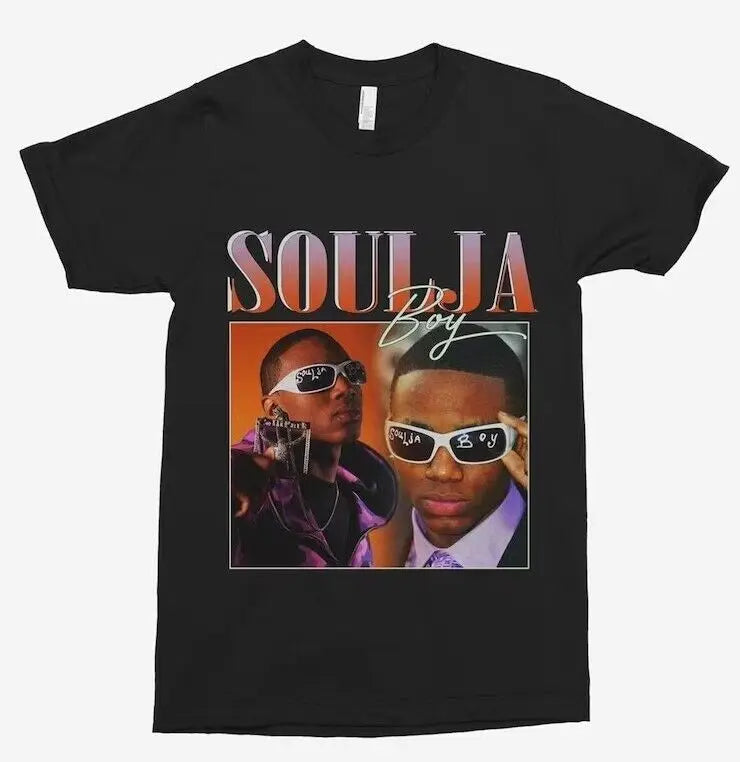 Berühmtes Soulja Boy-Grafik-T-Shirt im Retro-Stil der 90er