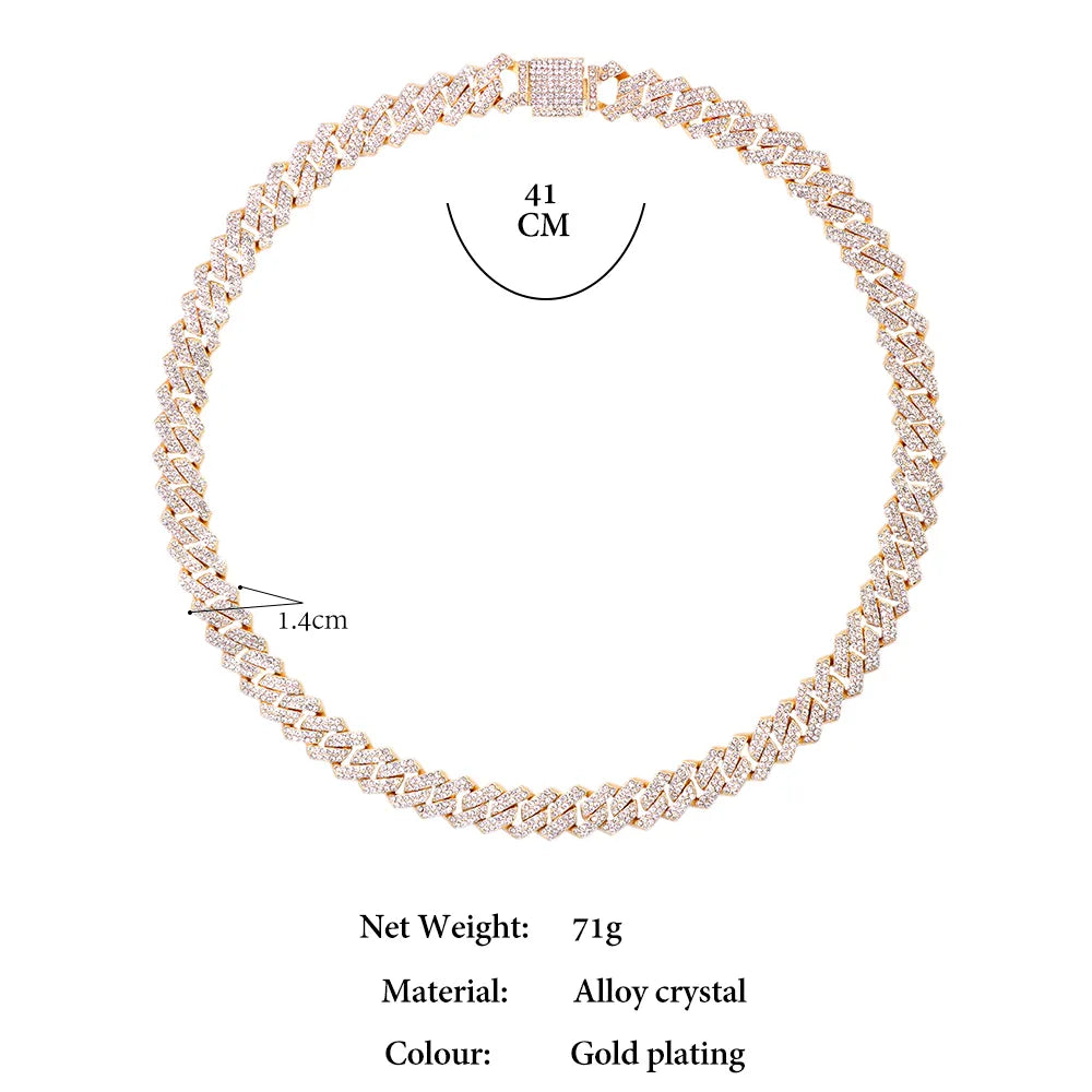 Kubanische Kette mit Kursivbuchstaben-Anhänger und GRATIS-Armband