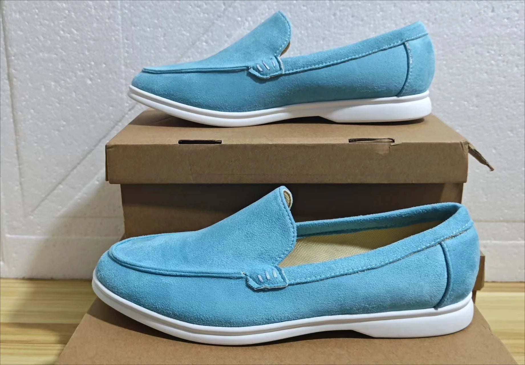 FROSTÉ Slip-On-Loafer aus Wildleder in Blau