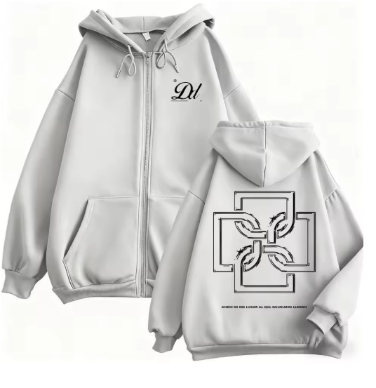 Streetwave Vintage Fleece Zipper Hoodie- Casual Oversized Style