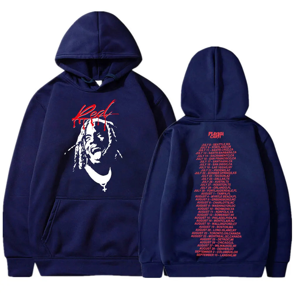 Playboi Carti Whole Lotta Roter Kapuzenpullover mit Grafik