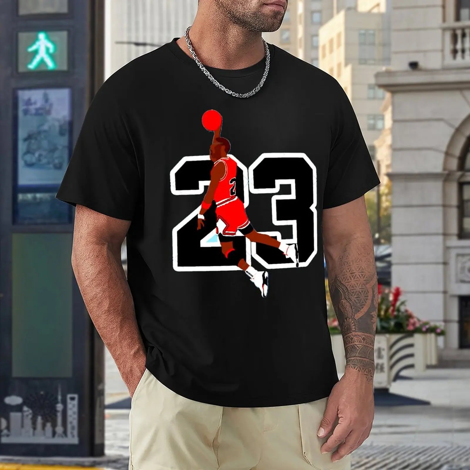 Basketballstar Michael Jordan 23 Grafik T-Shirt