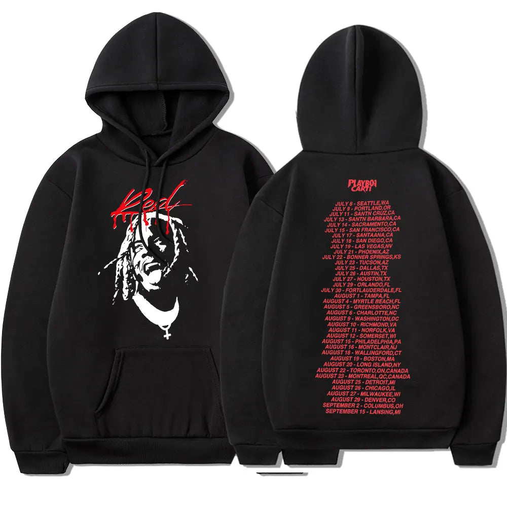 Playboi Carti Whole Lotta Roter Kapuzenpullover mit Grafik