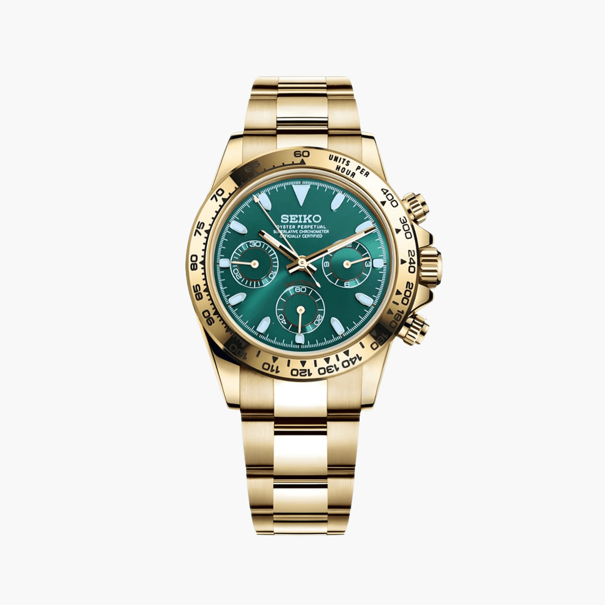 Seiko Mod Daytona | Gold Green