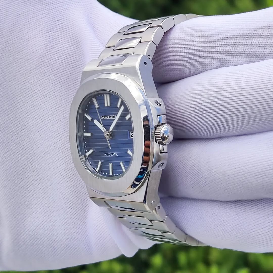 Seiko Mod Nautilus Blau