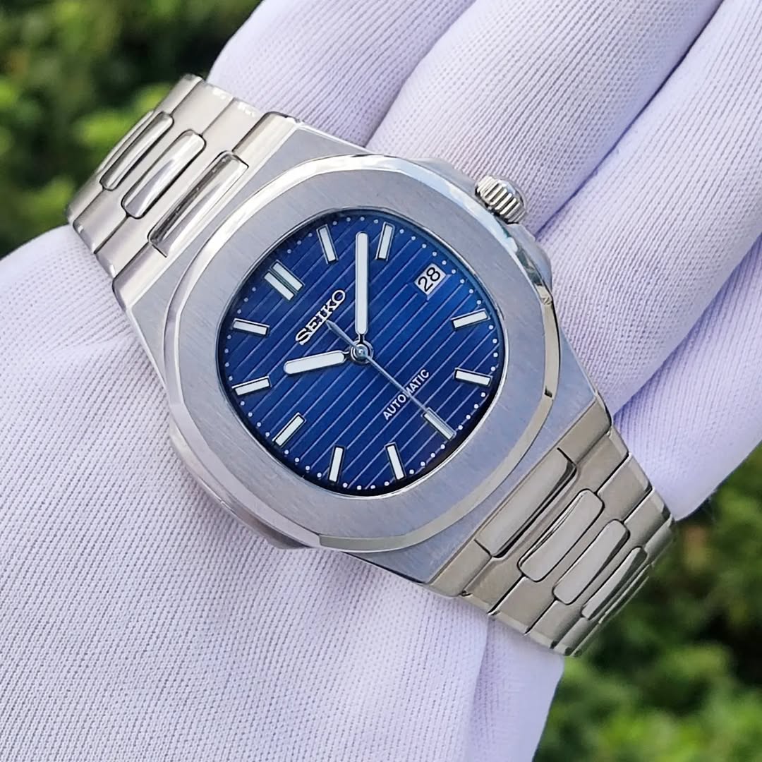 Seiko Mod Nautilus Blau