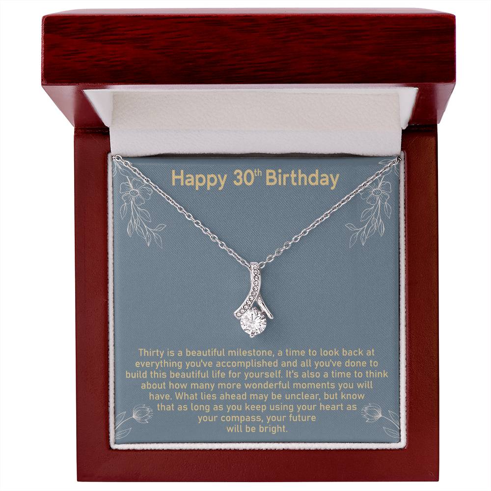 Collier avec message pour 30e anniversaire
