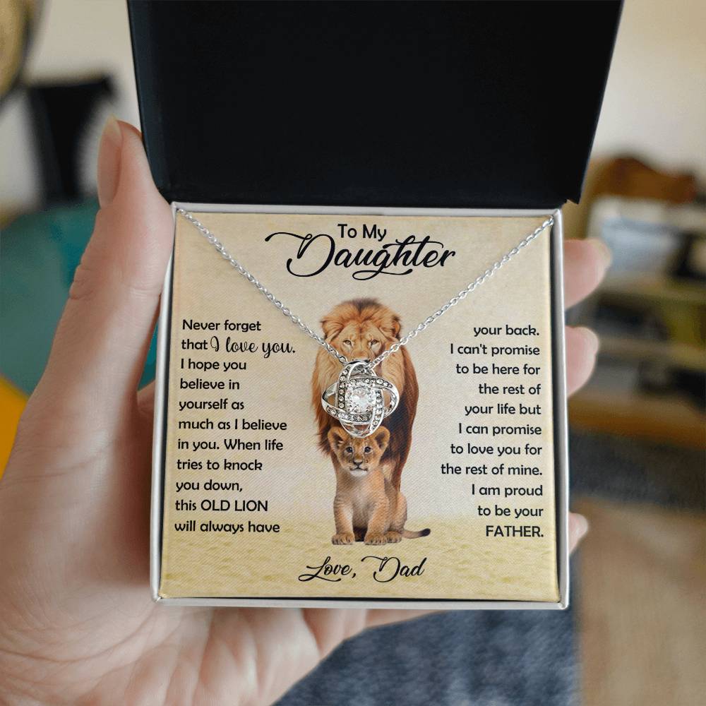 Halskette mit Botschaftskarte „Von Papa an meine Tochter“