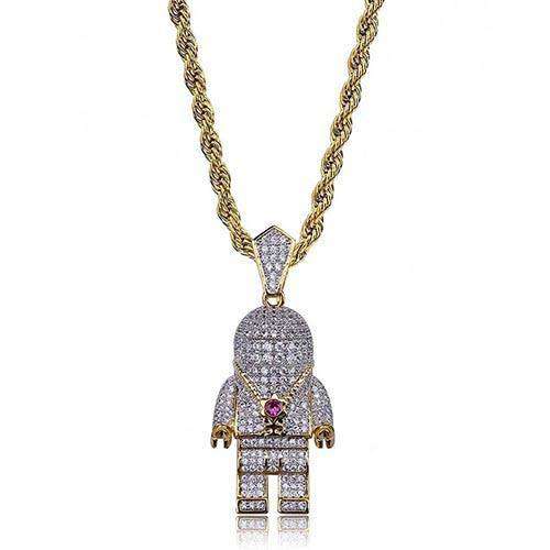 Hip Hop Fresh Jewelry hip hop jewelry Only Astronaut PN 18k Gold Plated Swag and Surf Watch and Chain Combo